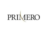 A black and gold logo for primero